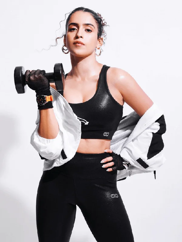 The Yoga Wear Sale You’Ve Been Waiting For Gloss Bra Shiny Black