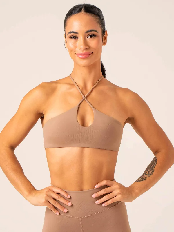 Flexibility Meets Affordability In Our Yoga Wear Sale Unstoppable Sports Bra - Mocha