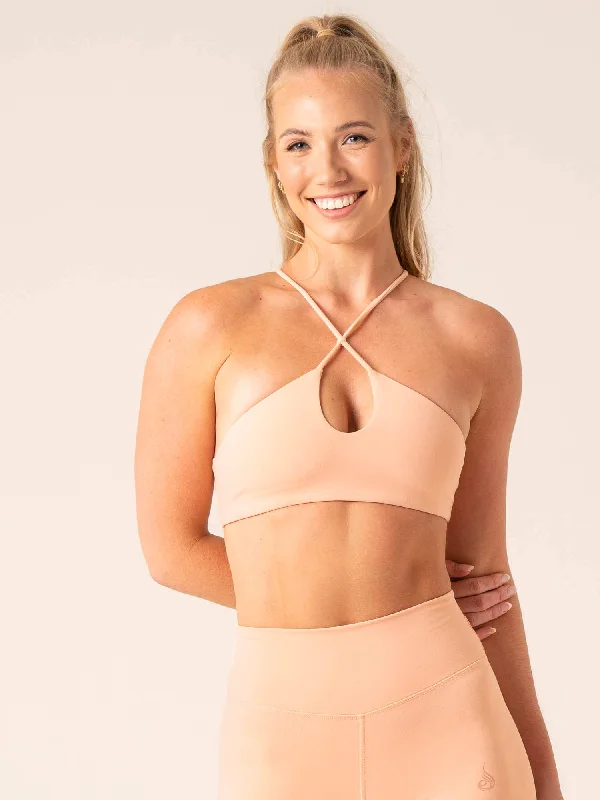 Flow Into Savings With Trendy Yoga Apparel Unstoppable Sports Bra - Peach