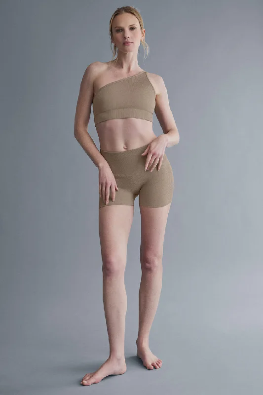 Fashionable Yoga Apparel Now On Sale 3'' SEAMLESS RIBBED SHIMMER SHORT
