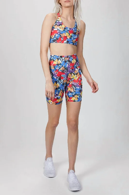 Flow Into Savings With Trendy Yoga Apparel Bike Short In Buttercup Floral
