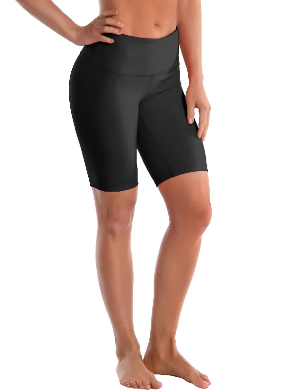 Find Balance In Stylish And Affordable Yoga Wear 8" High Waist Yoga Shorts black