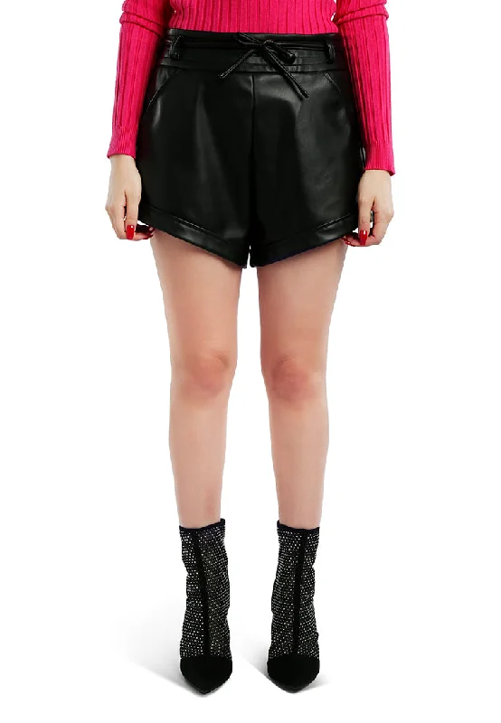 Flow Into Savings With Trendy Yoga Apparel faux leather shorts