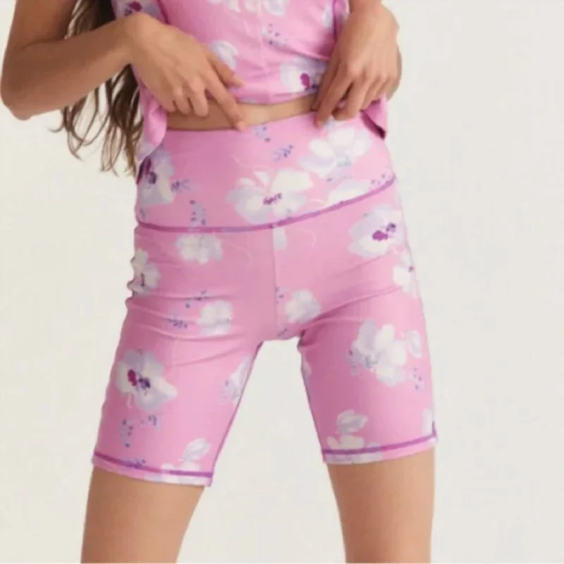 From Warm-Ups To Cooldowns, Shop And Save Giada Biker Short In Baby Pink Clouds