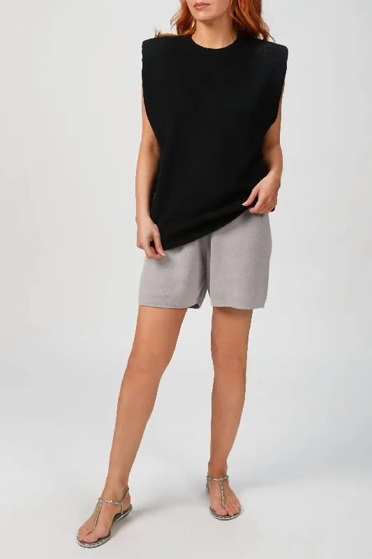 Limited-Stock Sale On Yoga Tops And Leggings Lounge Shorts In Stone Grey