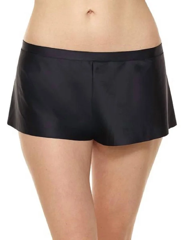 Your Yoga Essentials, Now At Lower Prices Luxe Satin Boxer Short In Black