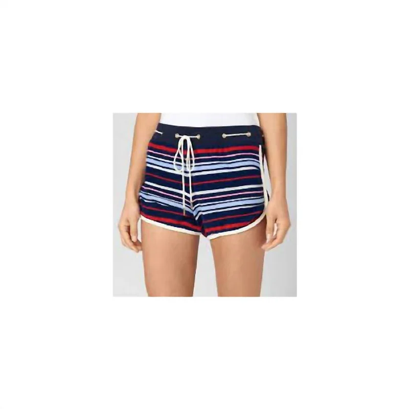 Ultimate Comfort And Style Now At Lower Prices Micro Terry Striped Shorts In Multi