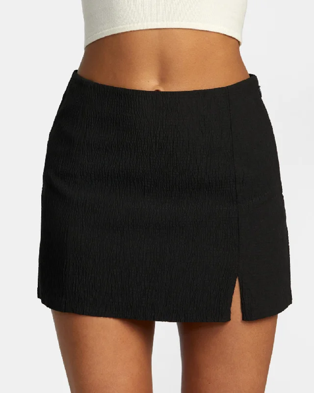 From Warm-Ups To Cooldowns, Shop And Save Reform Skirt Smocked Mini Skirt - Black