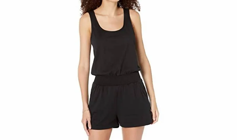 Affordable Yoga Fashion For Every Pose Smocked Waist Short In Black