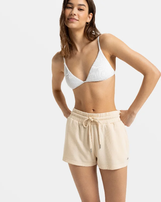 Soft, Supportive Yoga Wear At Unbeatable Savings Surfing By Moonlight Lounge Shorts - Tapioca