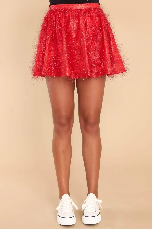 Comfortable, Stylish, And Now More Affordable Tinsel Skort In Red