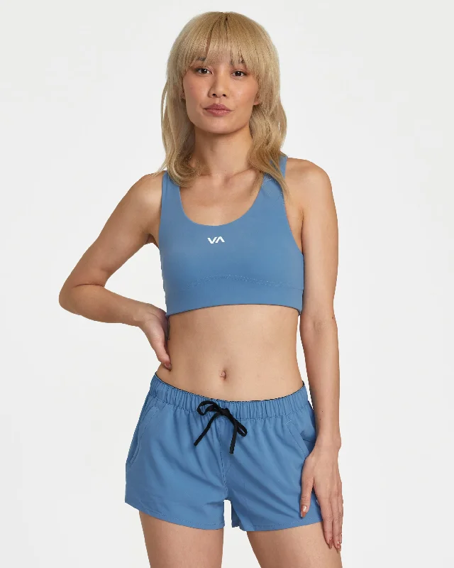 Performance Yoga Wear Now At Exclusive Discounts VA Essential Low-Rise Yogger Sport Shorts - Coronet Blue