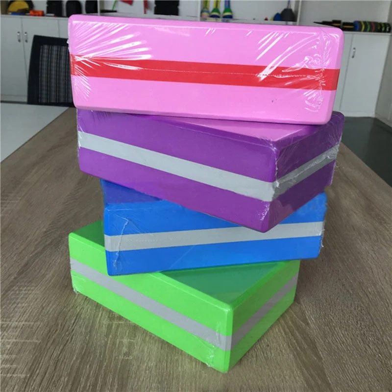 Perfect Your Pose With Stylish Yoga Discounts 12 colors EVA Yoga Block Brick Sports Exercise Gym Foam Workout Stretching Aid Body Shaping Health Training Fitness unisex A