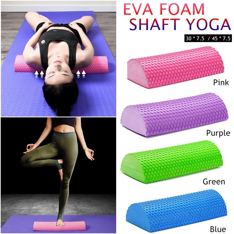 Limited-Time Sale On Premium Yoga Gear 30-45cm Half Round EVA Massage Foam Roller Yoga Pilates Fitness Equipment Balance Pad Yoga Blocks With Massage Floating Point