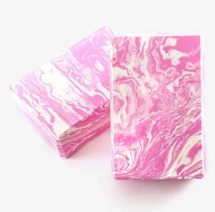 Feel Good, Look Great, Spend Less On Yoga Gear White and pink yoga block