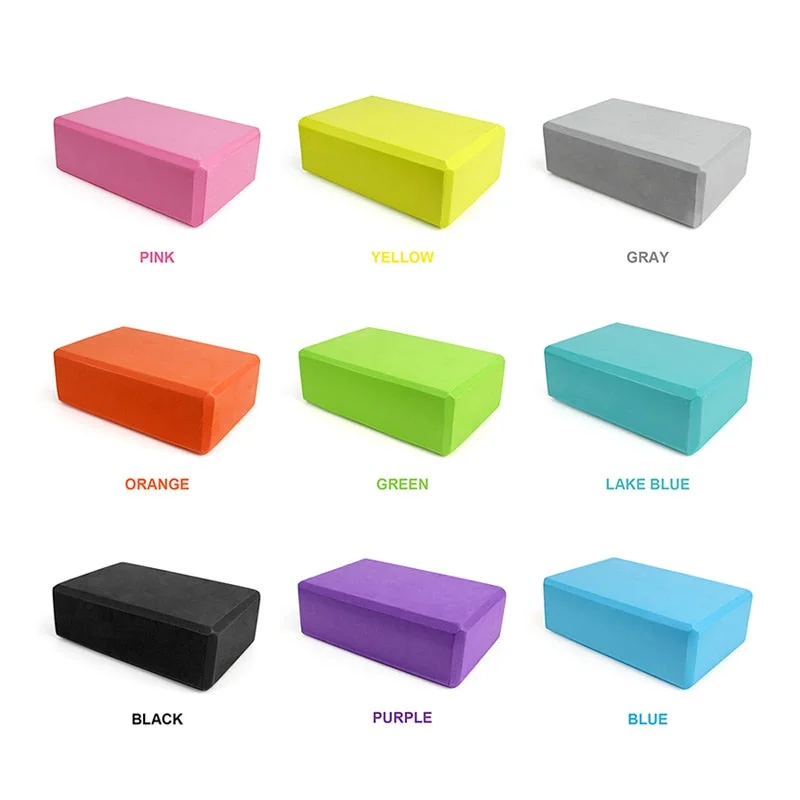 Stretch In Comfort With Affordable Yoga Gear Yoga Block Props Foam Brick Stretching Aid Gym Pilates Yoga Block Exercise Fitness Sport